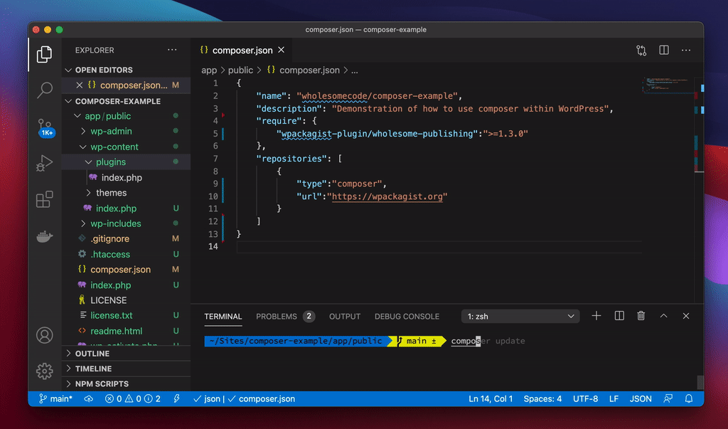 Installera WordPress Repository Plugins och Themes med Composer