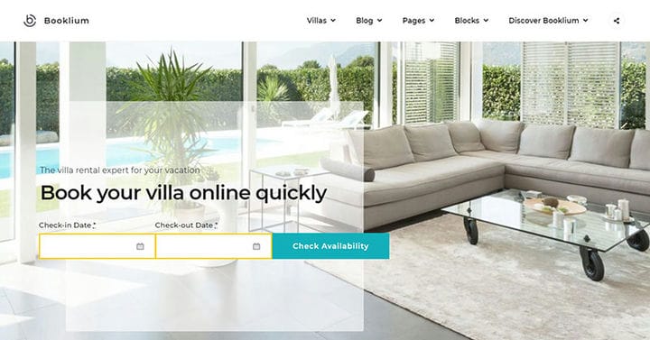 Opzioni del tema WordPress per le case vacanze da verificare
