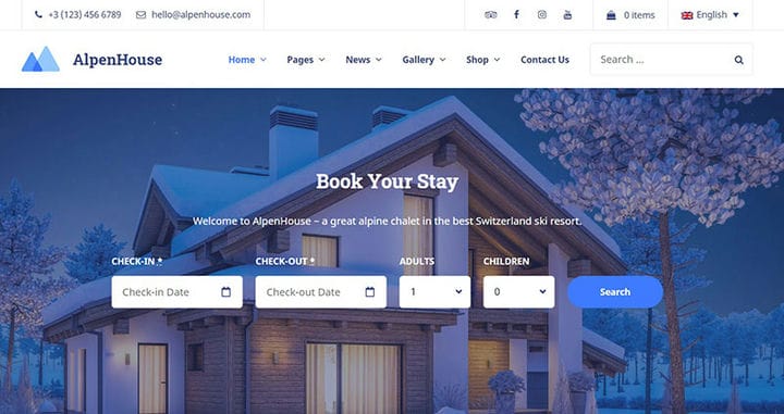 Opzioni del tema WordPress per le case vacanze da verificare