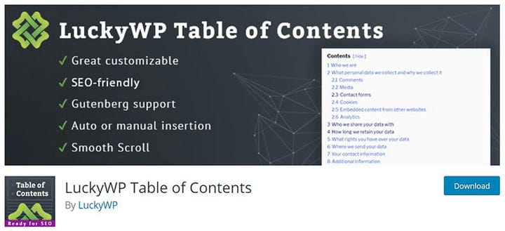 Les meilleurs plugins WordPress de table des matières pour votre site