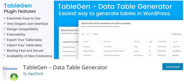 Najlepsze wtyczki generatora tabel WordPress, których możesz użyć