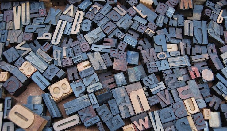 letter wood stamp lot