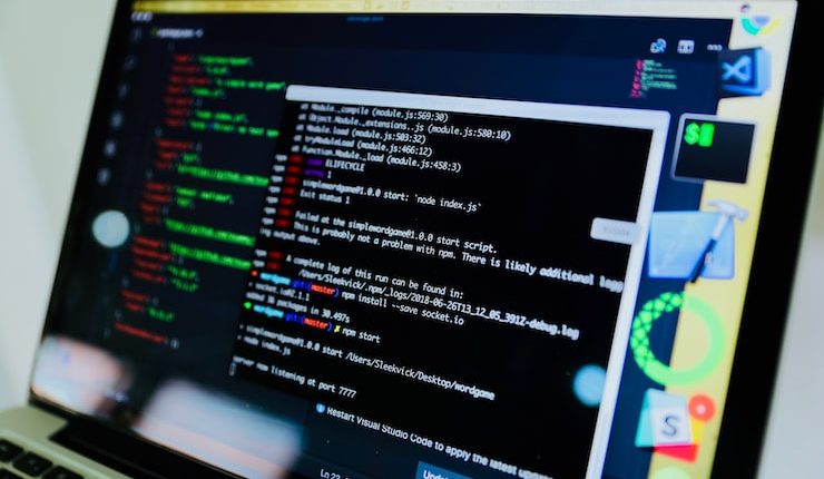 laptop compute displaying command prompt